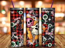 halloween spooky candy 20oz skinny tumbler sublimation, horrible eyes tumbler png, halloween tumbler png, candy tumbler,