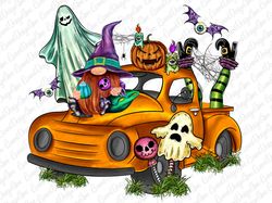 Orange Gnome Truck Sublimation Design, Halloween PNG, Halloween Truck PNG, Halloween Gnomes, Happy Halloween Png, Truck