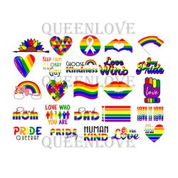 Pride Lgbt Bundle Svg, Lgbt Svg, Gay Pride Svg, Lgbt Bundle, Rainbow Heart Bundle, Love Bundle, Rainbow Svg, Heart Rainb