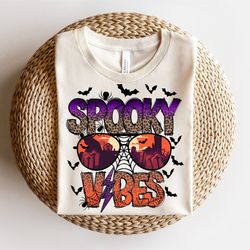 Spooky Vibes PNG, Halloween Leopard, Halloween PNG file, Halloween Sublimation, Halloween PNG Front And Back Design, Dig
