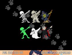 Dabbing Skeleton And Monsters Halloween Dracula Boys Kids png, sublimation copy