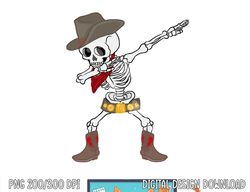 Dabbing Skeleton Cowboy Hat Halloween Kids Boys Dab Costume png, sublimation copy