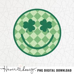 St Patricks day sublimation - St Patricks day png - St Pattys png - Retro png - Shamrock - Clover - Checkered print png