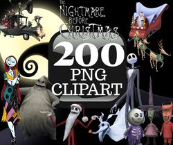 Nightmare Before Christmas PNG Clipart, Nightmare Before Christmas Printable Images Instant Download Iron on shirt decor