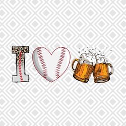 I Love Baseball and Beer Png, Love Baseball Png, Love Beer Png, Baseb