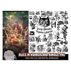 200 Alice In Wonderland Bundle Png, Disney Png