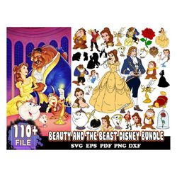 110 Beauty And The Beast Bundle Svg, Disney Svg