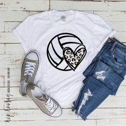VolleyBall Lepoard Print Heart svg volley ball Mom Court Club Mama Sports Kids dxf png cut file cricut htv vector silhou