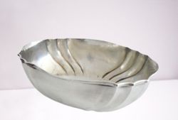 SILVER BOWL by ZARAMELLA Italy plate centerpiece table top 205 cup in silver 800 Grams Gift home decor Vintage 1990 Coll