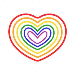 Pride Rainbow Heart Svg, Lgbt Svg, Rainbow Svg, Heart Rainbow Svg, Gay Svg, Lesbian Svg, Love Is Love Svg, Boy Love, Gay