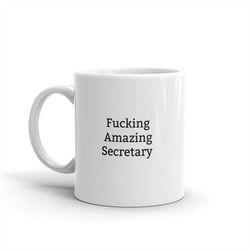 Fucking Amazing Secretary Mug,Funny Secretary Mug,Gift For Secretary,Worlds Best Secretary,Mug For Secretary