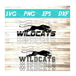 Wildcats echo SVG, School spirit, Retro, Cheer