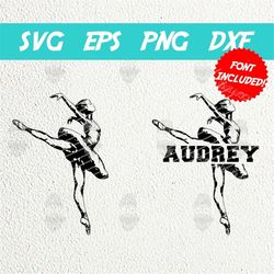 Dancer SVG PNG, Ballet Dancer Name Template