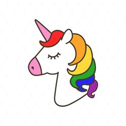 Raibow Unicorn Svg, Lgbt Svg, Unicorn Rainbow Svg, Gay Svg, Lesbian Svg, Love Is Love Svg, Pride Unicorn, Cute Unicorn,