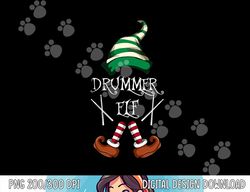 Christmas Drums Music Elf Family Gift Drummer Elf png, sublimation copy