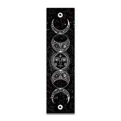Moon Phase Tapestry Stars Space Psychedelic Black And White Wall Hangings Moon Phase Throw Blanket Home Decor Wall Hangi