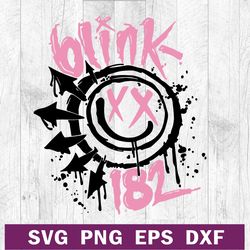 Blink 182 music logo SVG PNG DXF EPS, Blink 182 SVG, Blink 182 rock band SVG vector cricut