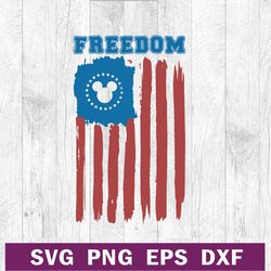 Freedom mickey american flag SVG PNG DXF EPS, 4th of july mickey SVG, american flag disney SVG cutting file