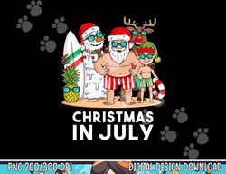 Christmas In July Santa And Friends Xmas Summer Boys Kids png, sublimation copy