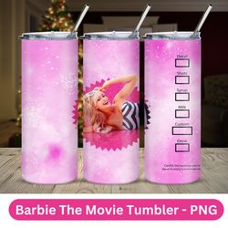 barbie tumbler design, 20 oz straight and tapered tumbler design, sublimation image, tumbler wrap barbie sublimation
