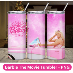 Barbie tumbler design, 20 oz straight and Tapered tumbler design, sublimation image, tumbler wrap barbie sublimation