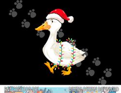Christmas Lights Duck Wearing Xmas Hat - Duck Swan Lover png, sublimation copy