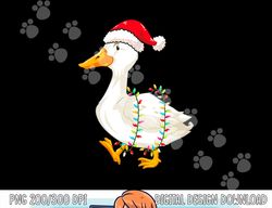 Christmas Lights Duck Wearing Xmas Hat - Duck Swan Lover png, sublimation copy