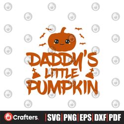 Daddy's Little Pumpkin Svg, Halloween Svg, Halloween Pumpkin Svg