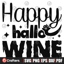 Happy Hallo Wine Spook Svg, Halloween Svg, Halloween Spook Svg