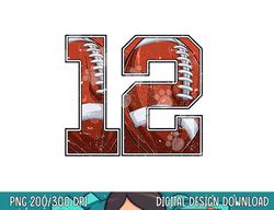 Football 12th Birthday Boy Twelve 12 Years Old Bday Party png, sublimation copy