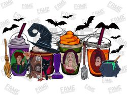 Halloween Drink Coffee Png, Retro Halloween Png, Womens Halloween Png, Halloween Latte Png, ,Halloween Pumpkin Latte Dri