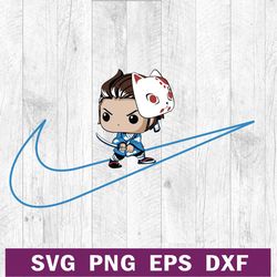 Demon slayer character nike SVG PNG DXF EPS, Kimetsu no Yaiba SVG, Demon slayer x nike logo SVG cutting file