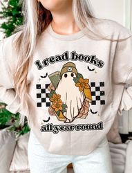 Read Books Year Round, Cool Ghost Halloween , Retro Sublimations, PNG Sublimations, Designs Downloads, Shirt Design, Sub