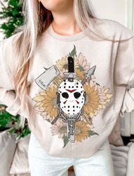 Retro Vibes Horror movie Halloween Scream Jason Spooky T-shirt Design PNG