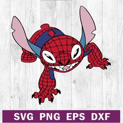 Stitch spider man SVG PNG DXF EPS, Stitch spider-man SVG, Stitch superheroes spiderman SVG cutting file
