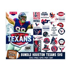 50 Designs Houston Texans Football Svg Bundle, Texans Svg