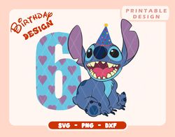 Birthday Svg, Lilo And Stitch Svg, Birthday Girl Png, Stitch Birthday