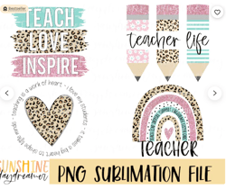 Teacher sublimation PNG, Teacher Bundle sublimation file, Teaching shirt PNG design, Teacher leopard Sublimation design,