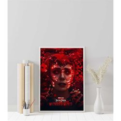 Doctor Strange Multiverse of Madness Movie Poster -Scarlet Witch Poster - Scarlet Witch Wall Decor - Marvel Home Decorat