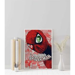 Spiderman Poster | Spiderman Digital Prints | The Amazing Spider Man Poster | Spider Man Comic Poster | Amazing Spiderma