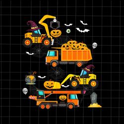Kid Crane Truck Halloween Png, Kids Construction Vehicle Halloween Png, Kid Halloween Png, Kid Pumpkin Halloween Png