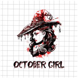 October Girl Svg, Witch Halloween Svg, October Birthday svg, Girl Halloween svg, Birthday Witch Svg, Scream Svg