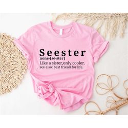 Seester Noun Shirt, Seester Definition T-Shirt, Gift for Sister, Seester Like A Sister Only Cooler, Funny Saying Shirt,