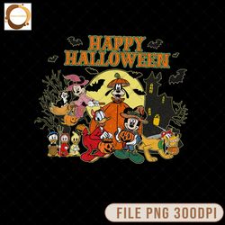 Happy Halloween Mouse An Friends Digital Png, Halloween Party Nor Scary Png