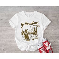 yellowstone shirt, funny yellowstone national park t-shirt, yellowstone gifts, camping shirt, national park cute bear co