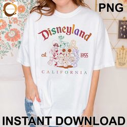 Mouse And Friends California Digital File Png, Funny Mouse And Friends Line Art Vintage Sublimation Download Png