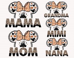 Mama Mouse Leopard Bundle Svg, Family Vacation Svg, Mothers Day Svg, Vacay Mod