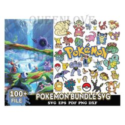 100 Pokemon Bundle Svg, Pokemon Alphabet Svg
