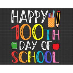 Happy 100th Day Of School Svg, 100 Day Y'all Svg, Schooling Svg, Pop It School, Teacher Apprecation Svg, 100 Days Bright