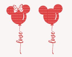 mouse balloon bundle svg, mouse love svg, funny valentines day